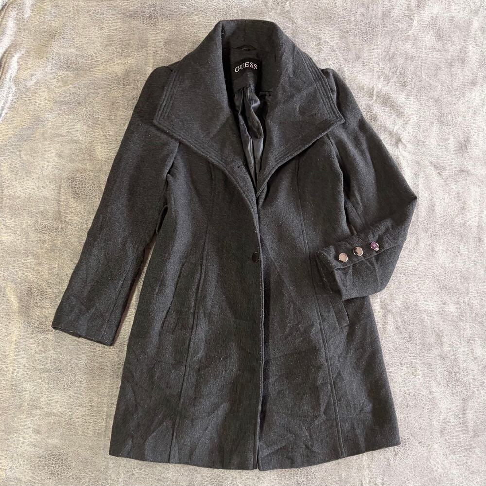 Guess Charcoal Tailored Coat
